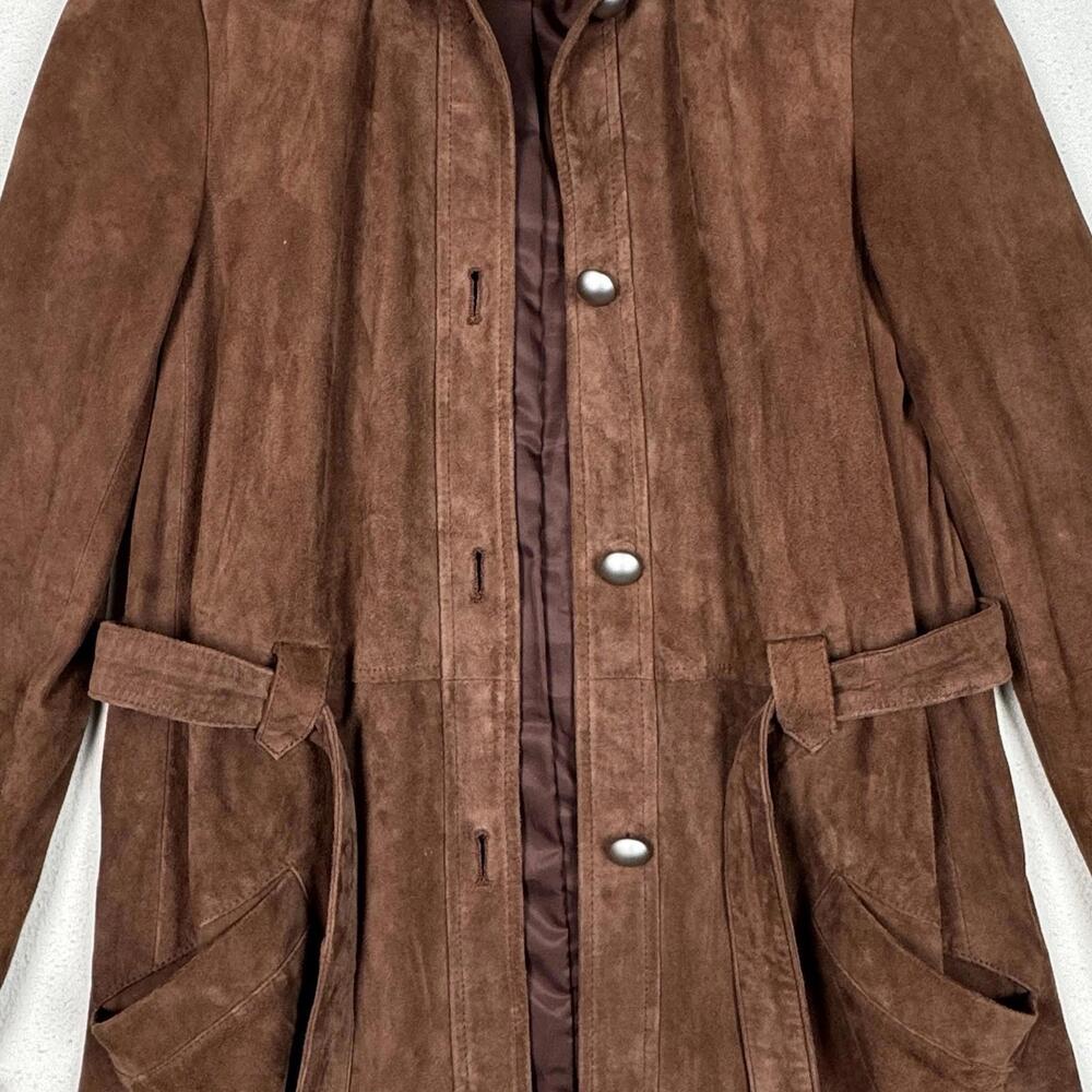 Elizabeth and James Long Suede 100% Real Leather Jacket Size XS‎ - Picture 4 of 11